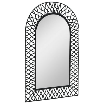 Wall Mirror Arched 50x80 cm Black