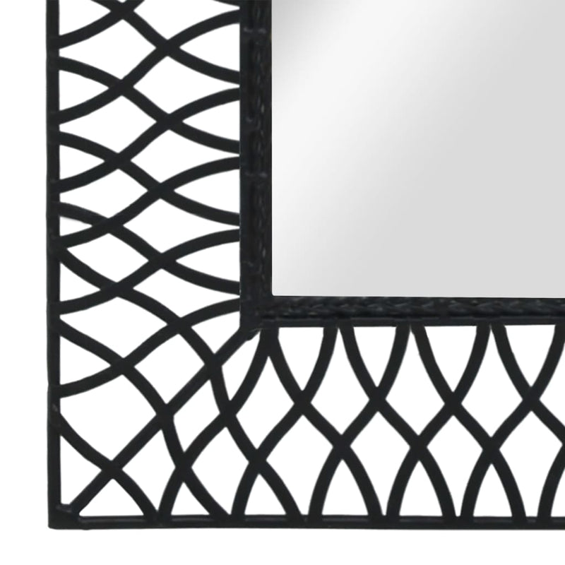 Wall Mirror Arched 50x80 cm Black