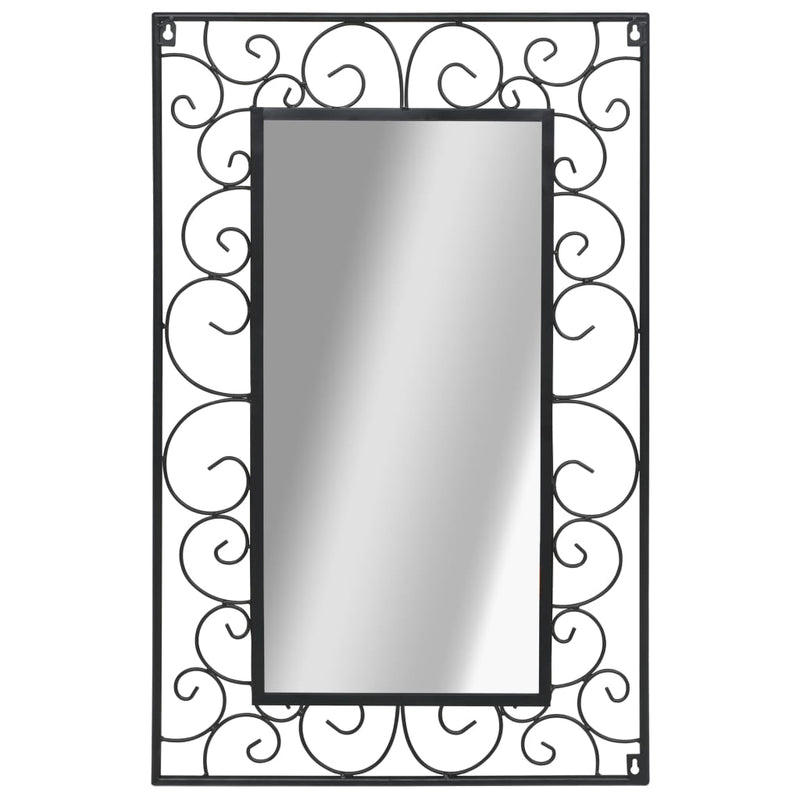 Wall Mirror Rectangular 50x80 cm Black