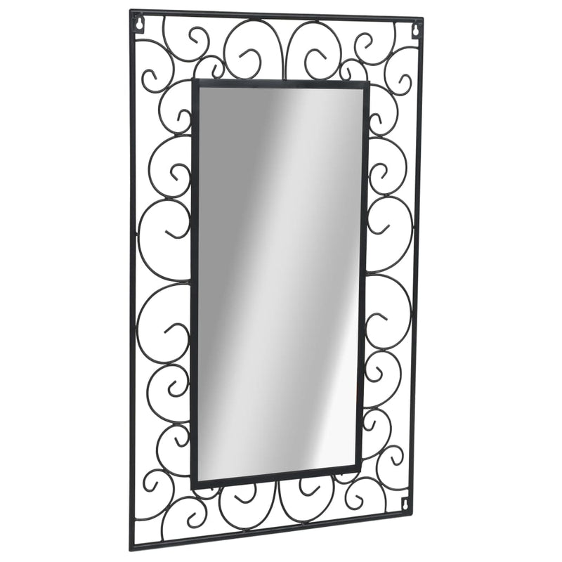 Wall Mirror Rectangular 50x80 cm Black