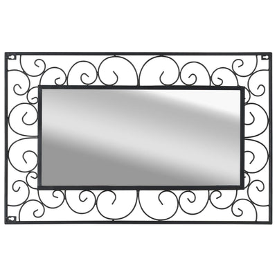 Wall Mirror Rectangular 50x80 cm Black