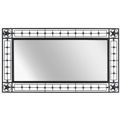 Wall Mirror Rectangular 60x110 cm Black