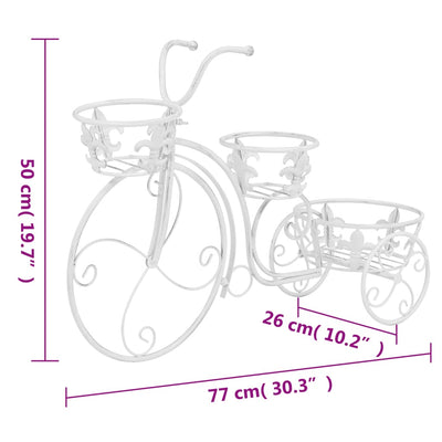 Plant Stand Bicycle Shape Vintage Style Metal