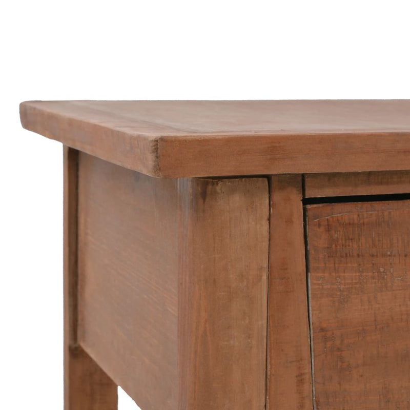 Console Table Solid Fir Wood 126x40x77.5 cm Brown