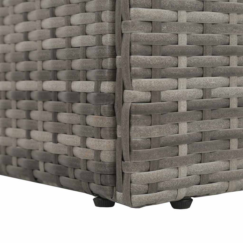 Garden Bed Grey 195x60 cm Poly Rattan