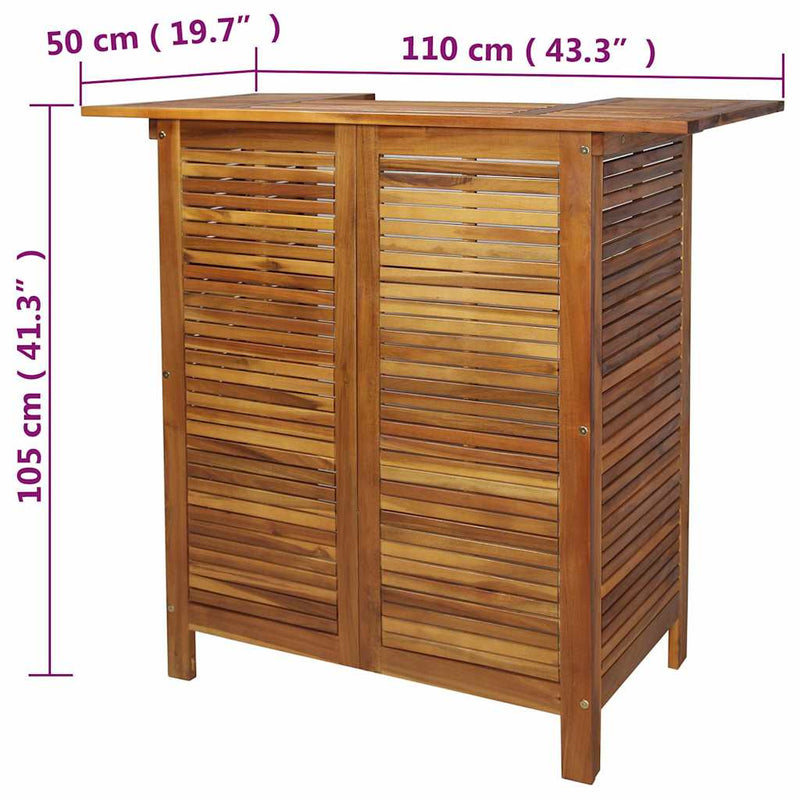 Bar Table 110x50x105 cm Solid Acacia Wood