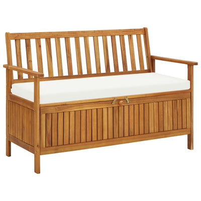 Garden Storage Bench Solid Acacia Wood 120x63x84 cm