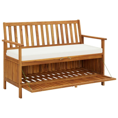 Garden Storage Bench Solid Acacia Wood 120x63x84 cm