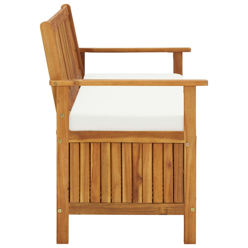 Garden Storage Bench Solid Acacia Wood 120x63x84 cm