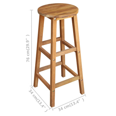 Bar Table and Stool Set 5 Pieces Solid Acacia Wood