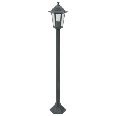 Garden Post Lights 6 pcs E27 110 cm Aluminium Dark Green