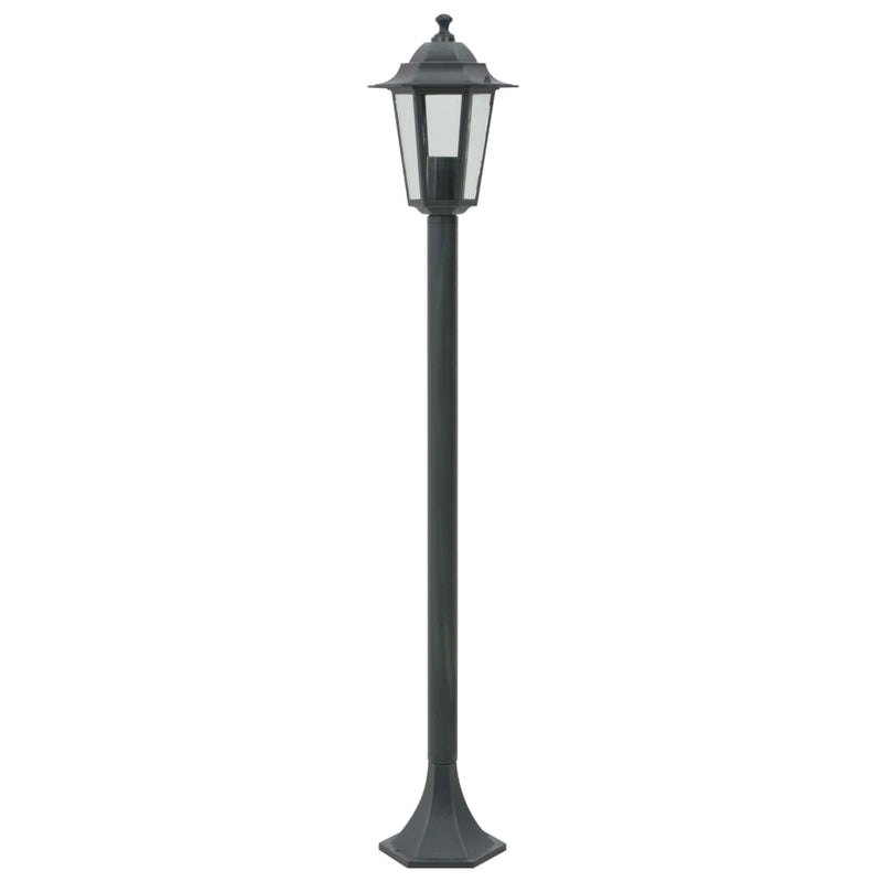 Garden Post Lights 6 pcs E27 110 cm Aluminium Dark Green