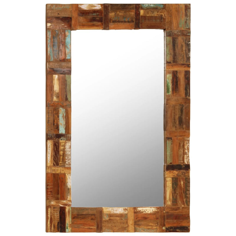 Wall Mirror Solid Reclaimed Wood 60x90 cm