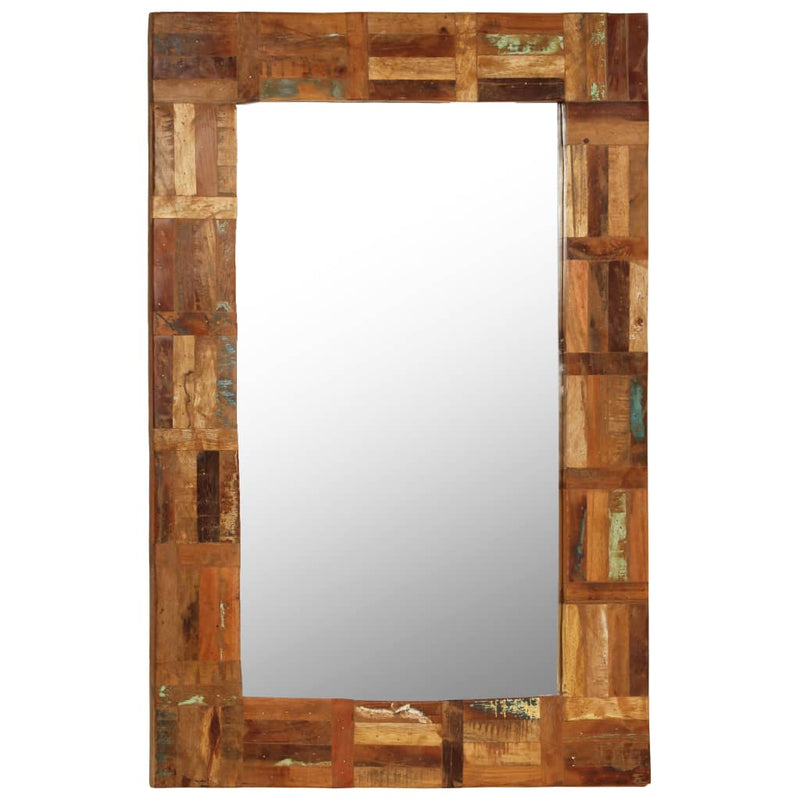 Wall Mirror Solid Reclaimed Wood 60x90 cm