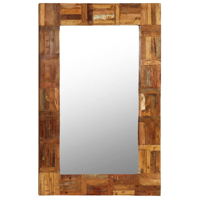 Wall Mirror Solid Reclaimed Wood 60x90 cm