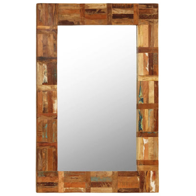 Wall Mirror Solid Reclaimed Wood 60x90 cm