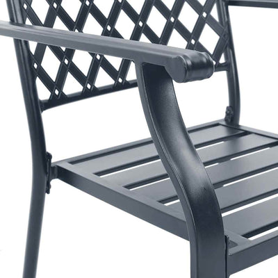 Stackable Outdoor Chairs 2 pcs Steel Anthracite