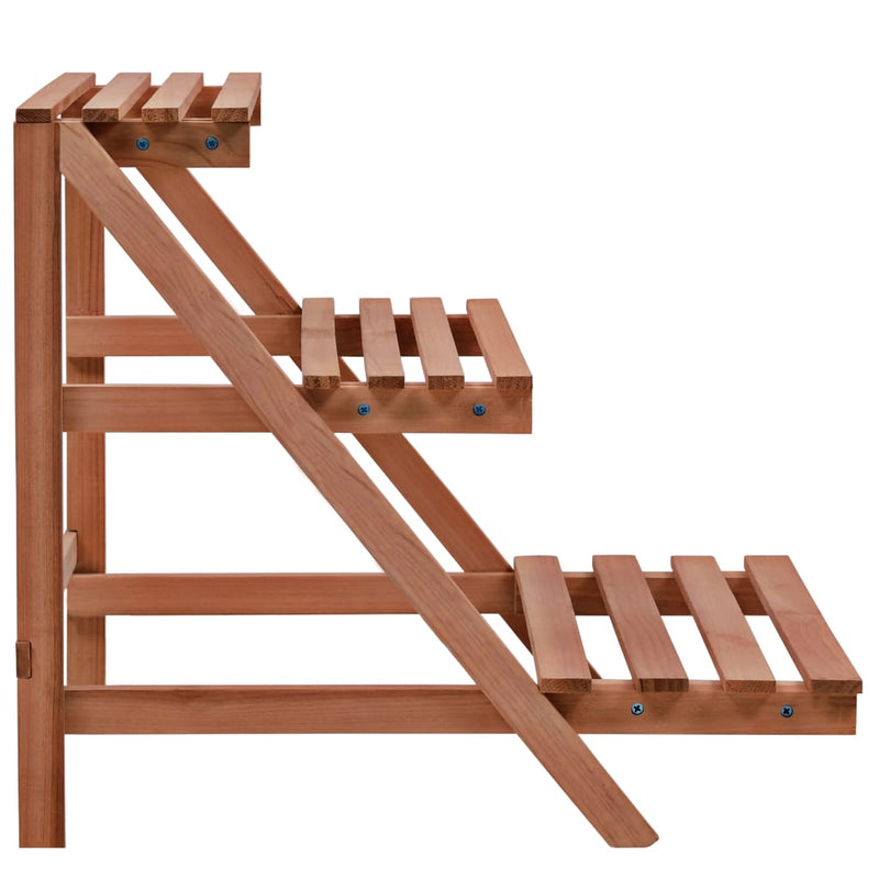 3-Tier Plant Stand Cedar Wood 48x45x40 cm