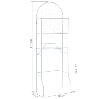 Toilet Rack White 60x33x174 cm