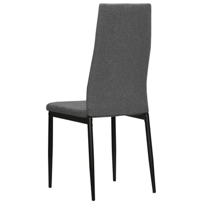 Dining Chairs 4 pcs Light Grey Fabric