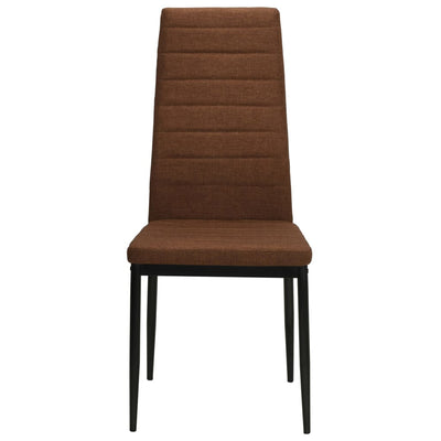 Dining Chairs 2 pcs Brown Fabric