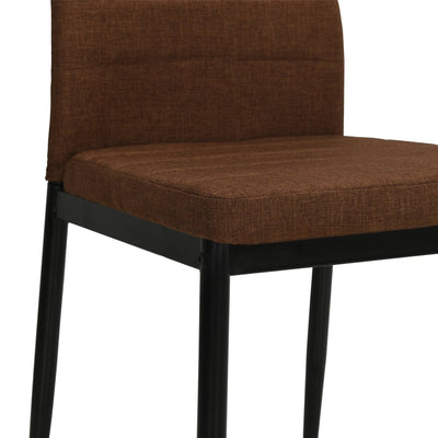 Dining Chairs 4 pcs Brown Fabric