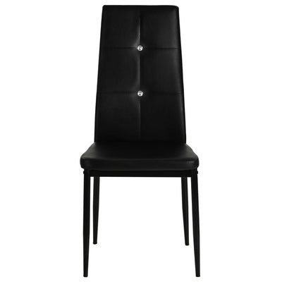 Dining Chairs 4 pcs Black Faux Leather