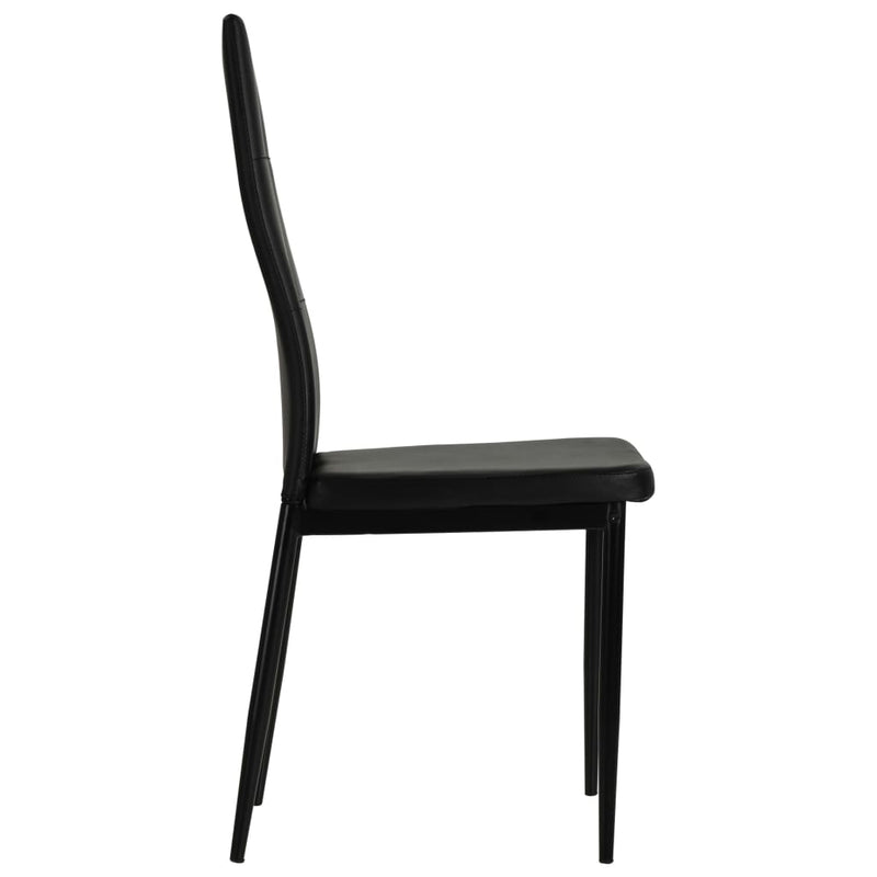 Dining Chairs 4 pcs Black Faux Leather