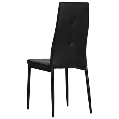 Dining Chairs 4 pcs Black Faux Leather