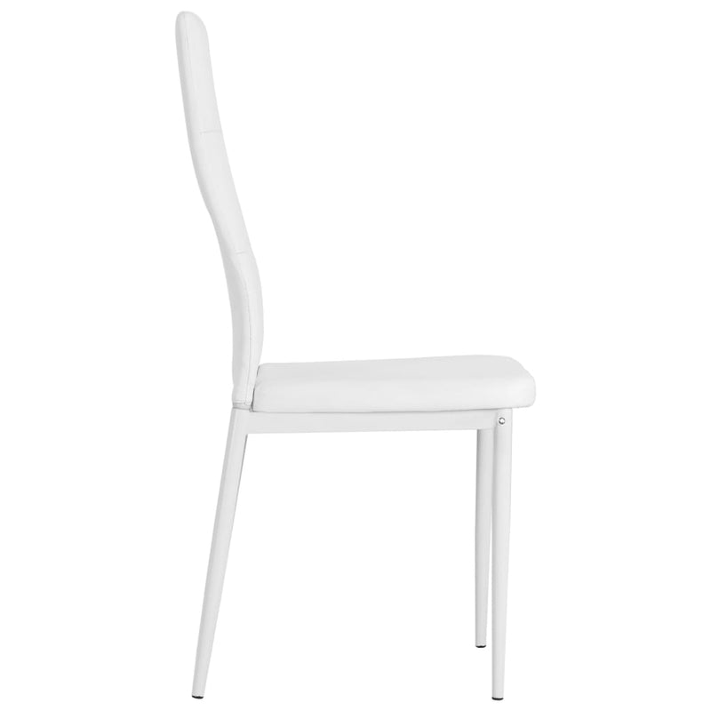 Dining Chairs 4 pcs White Faux Leather