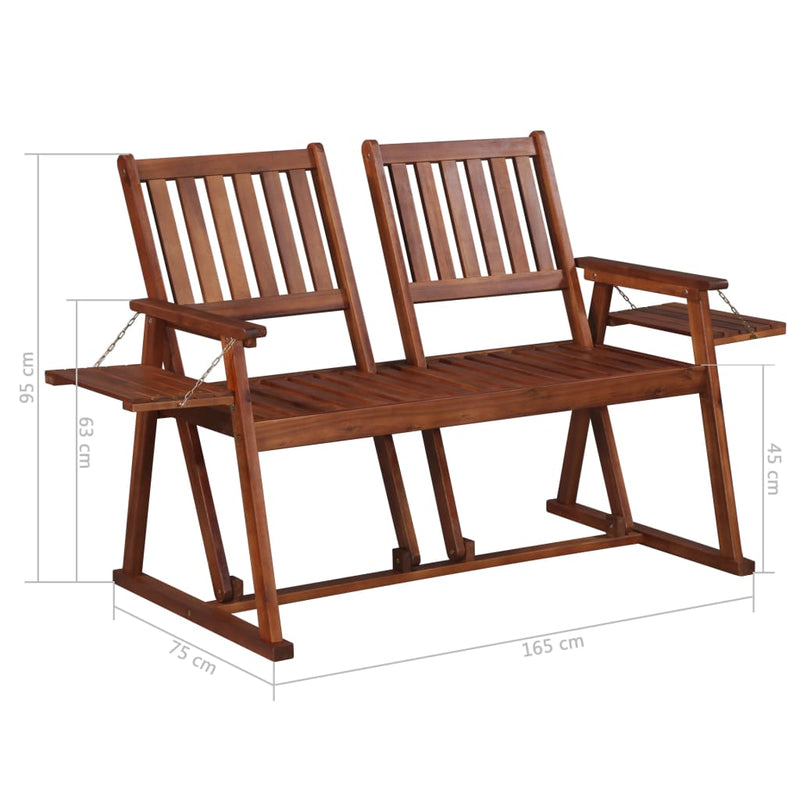 Garden Bench 165 cm Solid Acacia Wood