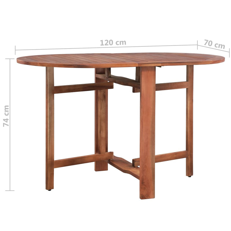 Garden Table 120x70x74 cm Solid Acacia Wood