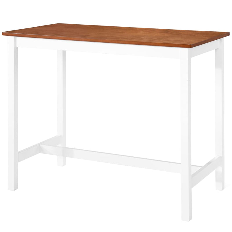 Bar Table and Stool Set 5 Pieces MDF Dark Brown