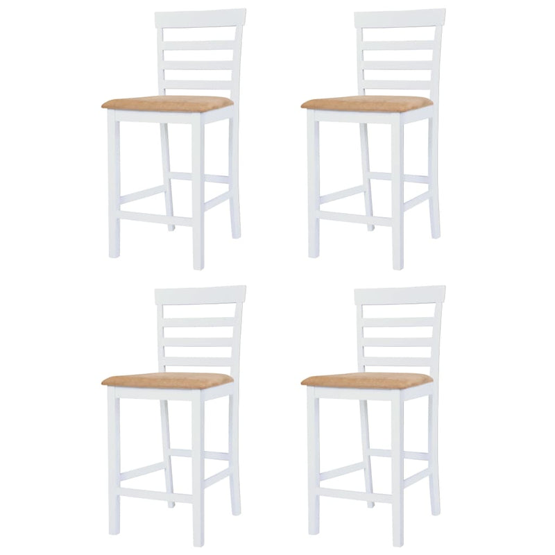 Bar Table and Stool Set 5 Pieces MDF Dark Brown