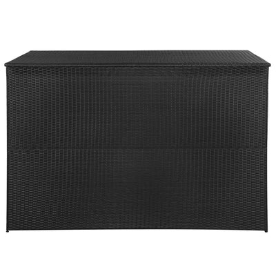 Garden Storage Box Black 150x100x100 cm Poly Rattan