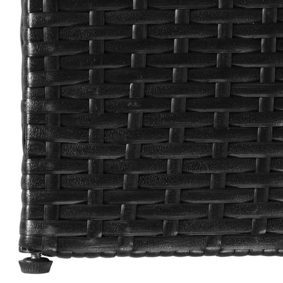 Garden Storage Box Black 150x100x100 cm Poly Rattan