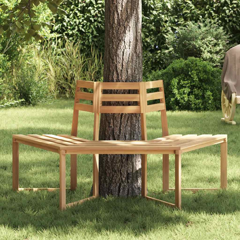 Tree Bench Half-hexagonal 160 cm Solid Acacia Wood