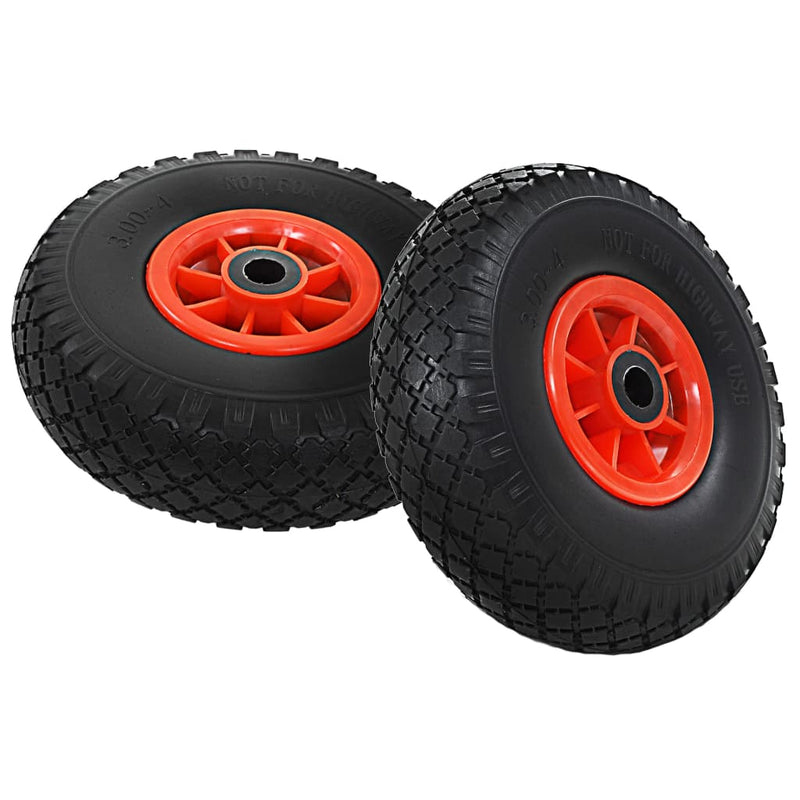 Sack Truck Wheels 2 pcs Solid PU 3.00-4