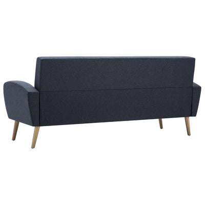 3-Seater Sofa Fabric Dark Grey