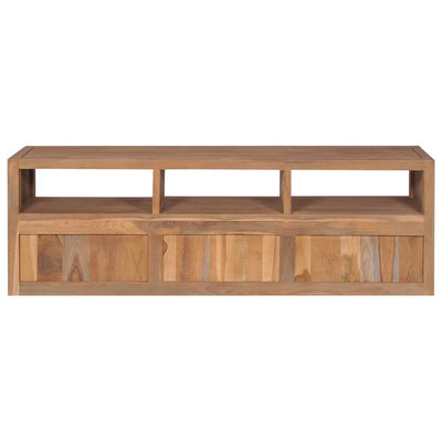 TV Cabinet Solid Teak Wood with Natural Finish 120x30x40 cm