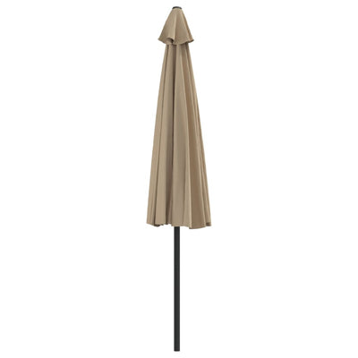 Garden Parasol with Aluminium Pole Taupe 300x155 cm Half