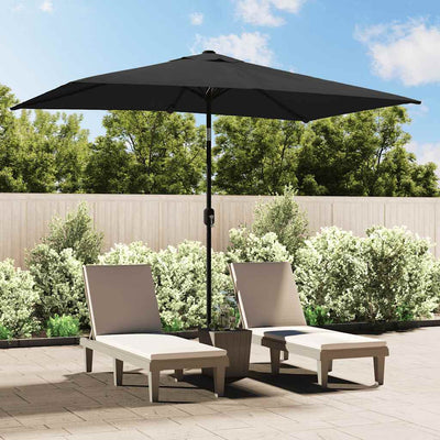 Garden Parasol with Metal Pole 300x200 cm Anthracite