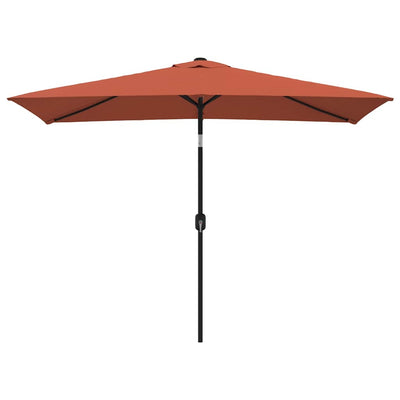 Garden Parasol with Metal Pole 300x200 cm Terracotta