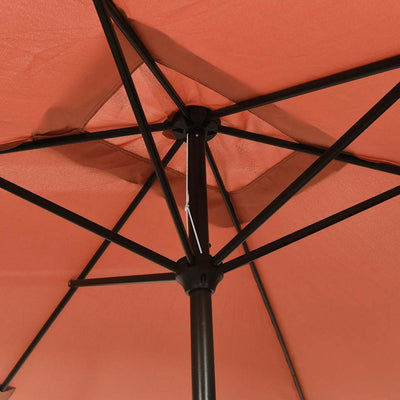 Garden Parasol with Metal Pole 300x200 cm Terracotta