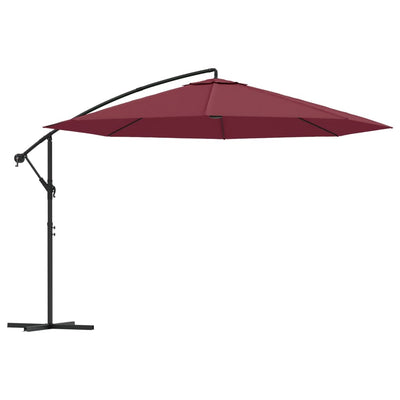 Cantilever Garden Parasol with Aluminium Pole 350 cm Bordeaux Red