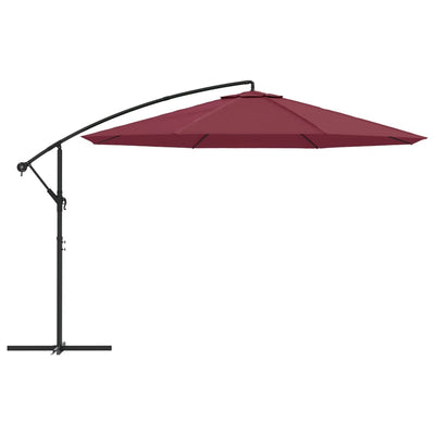 Cantilever Garden Parasol with Aluminium Pole 350 cm Bordeaux Red