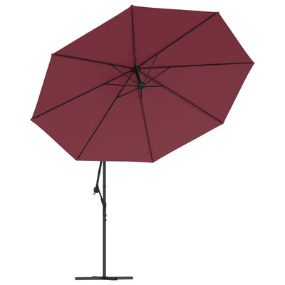 Cantilever Garden Parasol with Aluminium Pole 350 cm Bordeaux Red