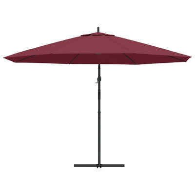 Cantilever Garden Parasol with Aluminium Pole 350 cm Bordeaux Red