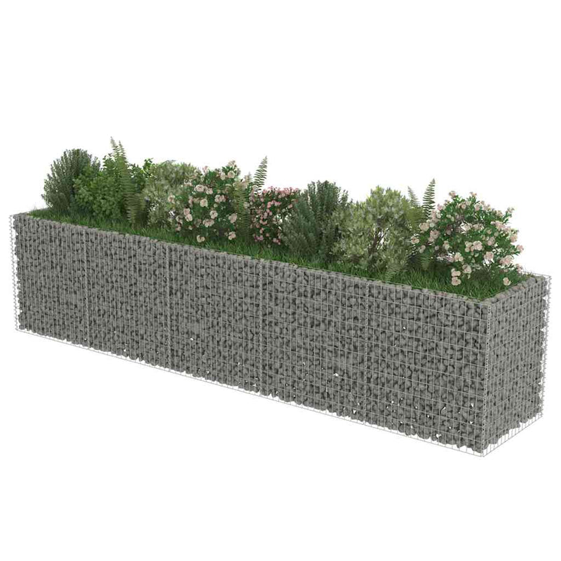 Gabion Raised Bed Galvanised Steel 450x90x100 cm