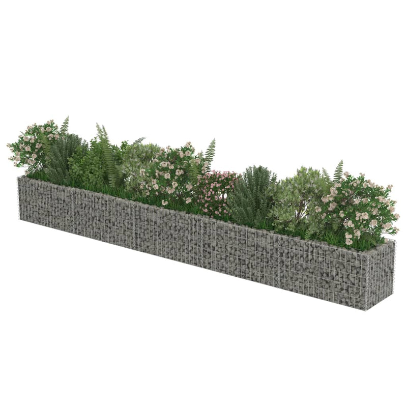 Gabion Raised Bed Galvanised Steel 450x50x50 cm